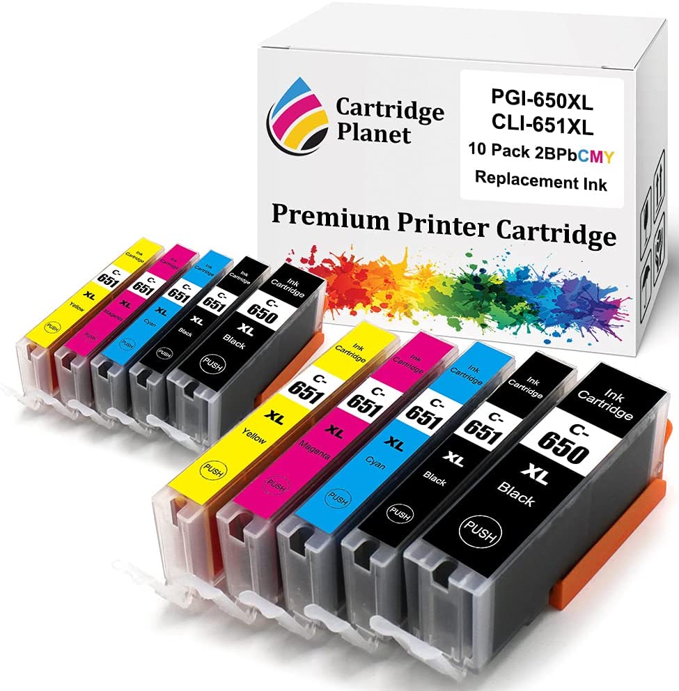 10 Pack (2BK,2PBK,2C,2M,2Y) Compatible Ink for Canon PGI